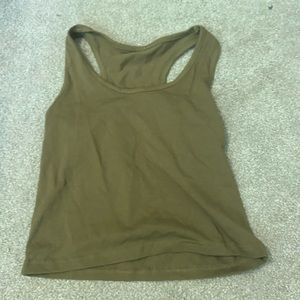 Green crop top